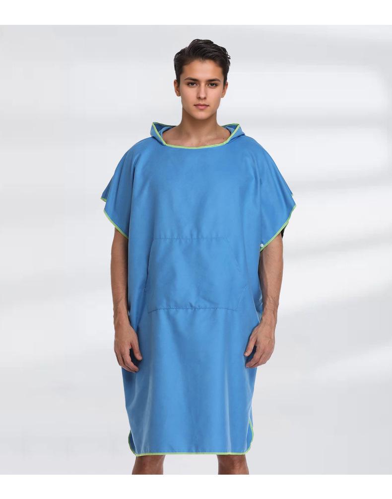 Serviette/Cape de Plage Adulte à Capuche en Microfibre à Séchage Rapide