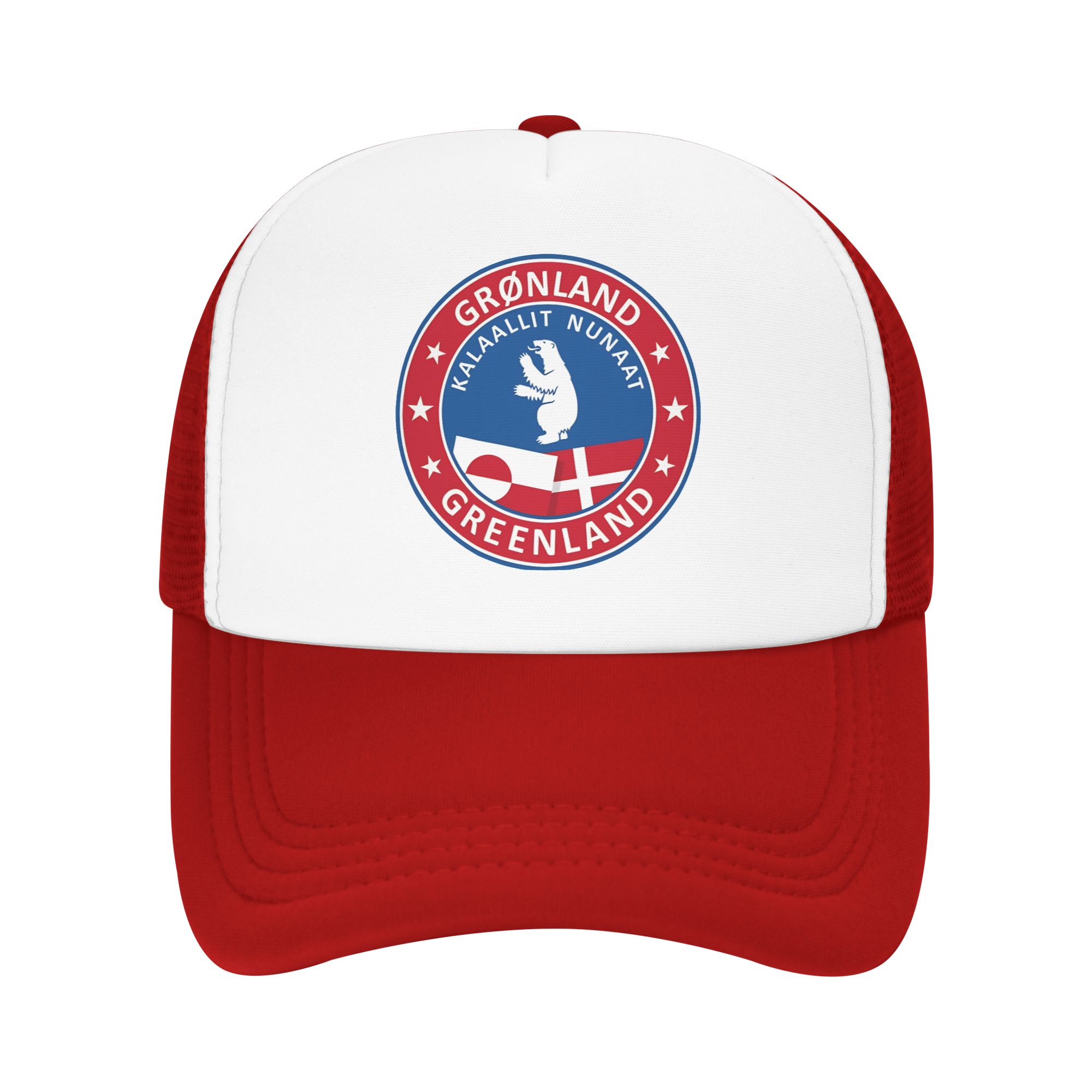 

Mesh Sun Hats Badge of Greenland Summer Trucker Hat For Unisex Adult Casual Adjustable Hiking Fishing Baseball Cap One Size