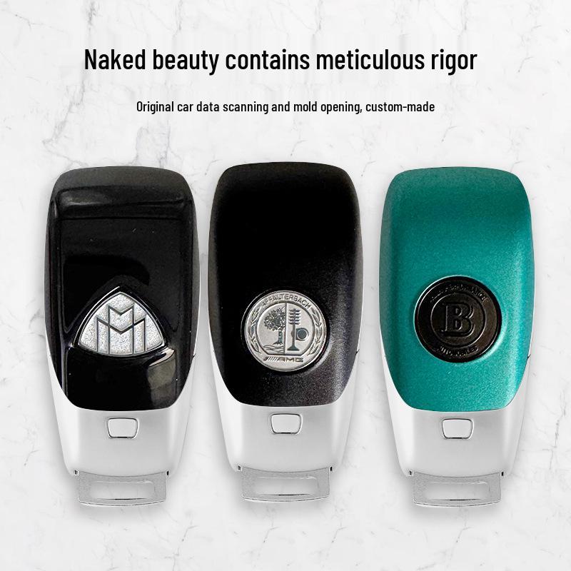 Mercedes-Benz Key Replacement Back Cover for A-Class, E-Class, C-Class, S-Class, G-Class, GLC, GLS, GLE - Painted & Frosted Finish.