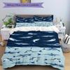 3pcs Shark Ocean Bedding Cover Set, Fashion Classic Popular Print Bedding Set, Soft Comfortable, All Season Use, For Bedroom, Guest Rooma0819148
