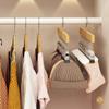 6/10 Clips Hat Holder,Household Multifunctional Organizer for Cap Socks Towel,Household Wooden Hats Hanger for Closet Storage