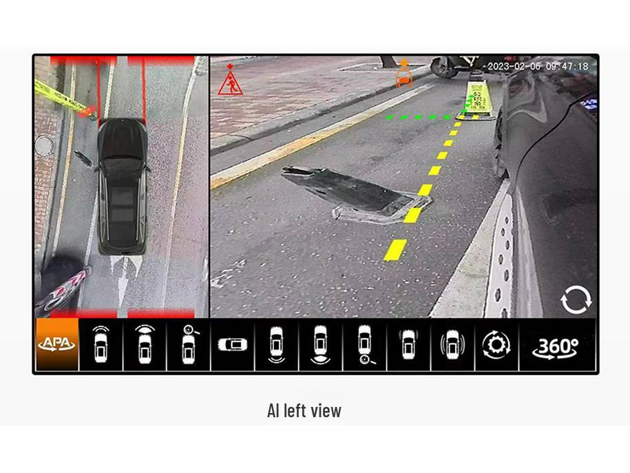 HD 360° Panoramic Dashcam for Cars, Trucks, Fire Engines, and Buses with AI Reversing Camera