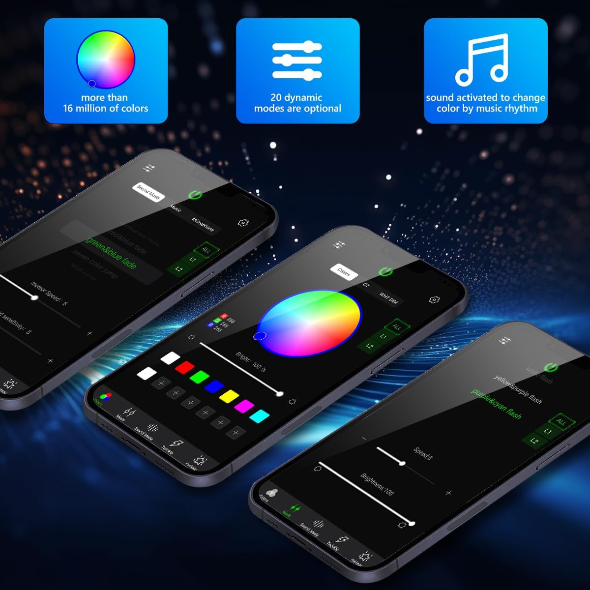 

AMKI RGBW 6W Sound Mode Light Source Engine Driver Remote/APP Control Starlight Box Motor for Fiber Optic Star Ceiling Light Kit 6W Sound Mode