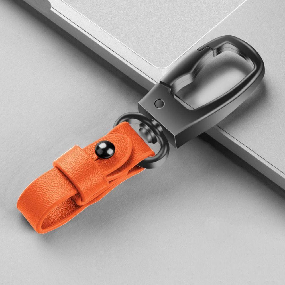 Waist Hanging Car Key Chain Cowhide Leather Waist Belt Buckle Creative Small Key Rings  Gift