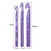 Purple Glitter Plastic Transparent Sequin Crystal Crochet Hook 10+12+15mm Wool Knitting Crochet Set