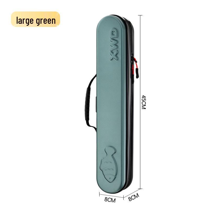 Compact Hard-Shell Fishing Rod Bag - Portable, Small 45cm for Simple Wild Fishing