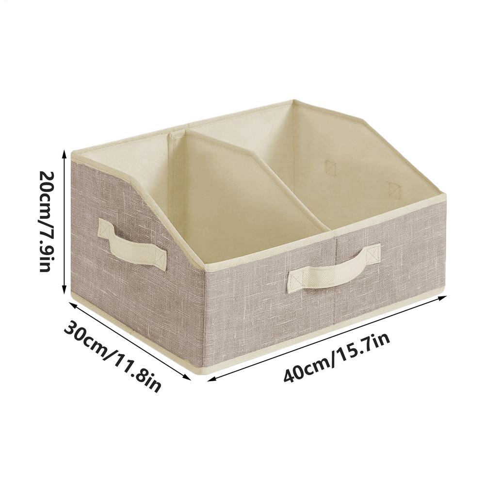 Storage Baskets for Organizing with 3 Handles Removable Dividers Fabric Basket Storage Bins for Living Room Bedroom Bathroom