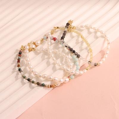 Natural Stone Freshwater Pearl Bracelet, Natural Literary and Retro Style Versatile Commuter Jewelry