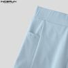 INCERUN Men Elastic Waist Solid Fitted Underwear Pajamas Shorts Home Wear