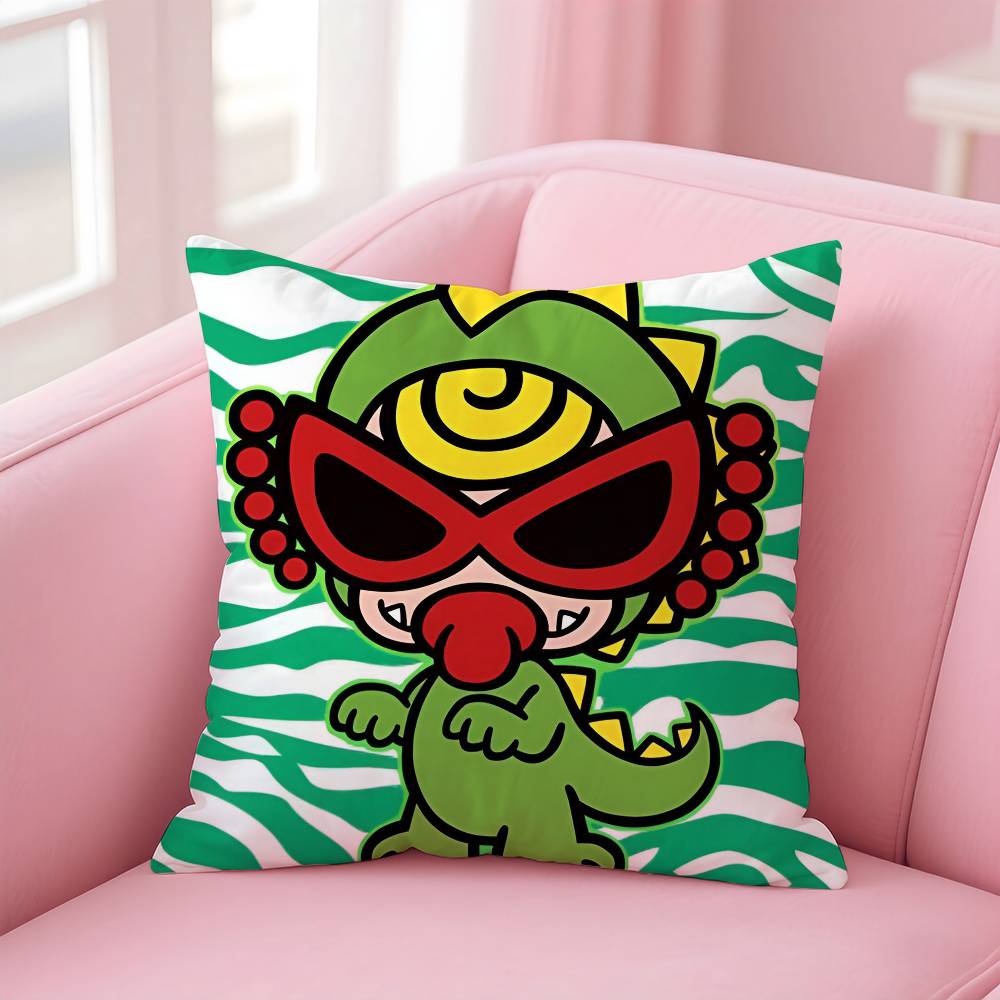 Luxury Japan Fashion H-Hysteric M-Mini Pillow Case Anti-Dustmite Pillowcase Invisible Zipper Silky Short Plush Sofa Cushion Cove