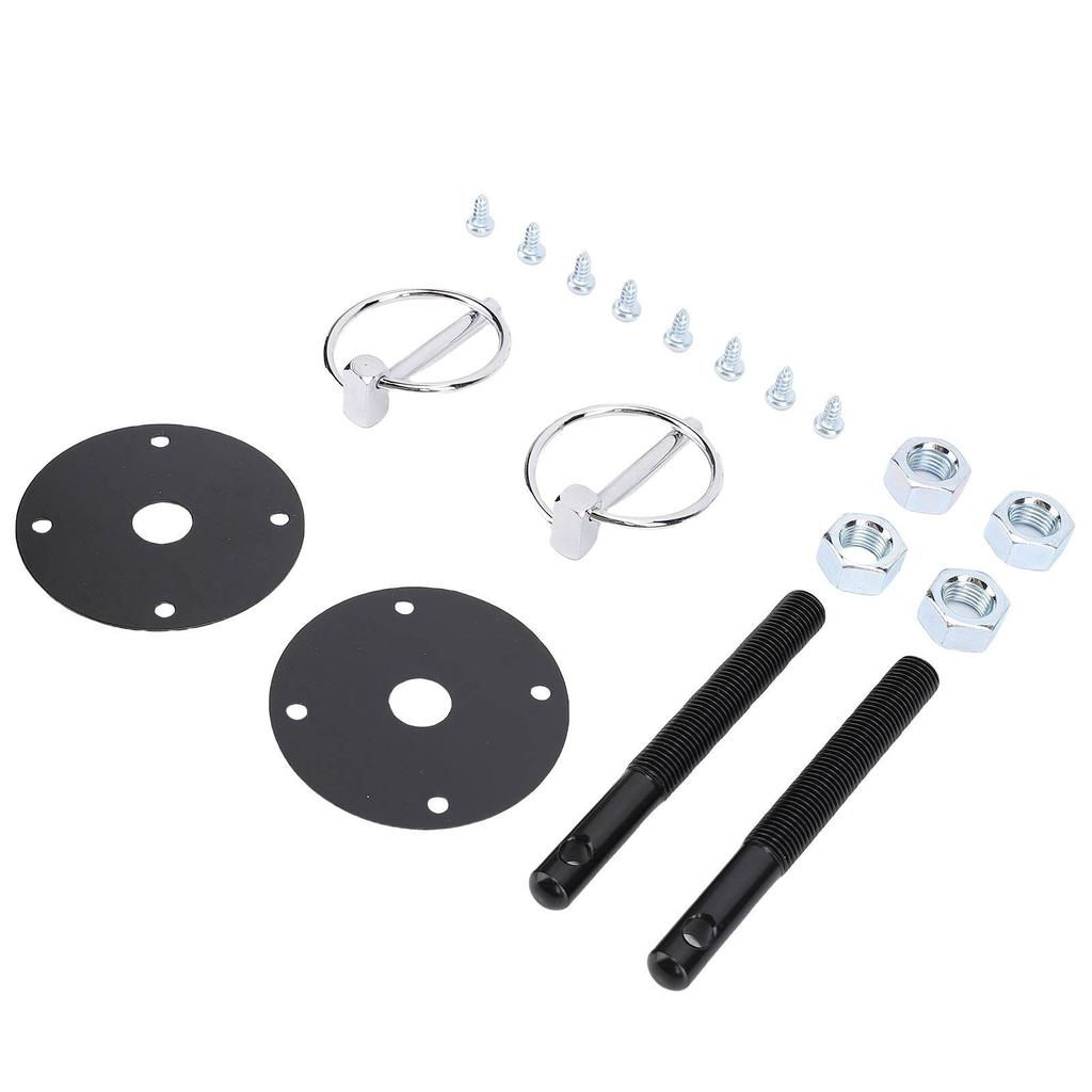 Aluminum Alloy Hood Pin Set Flip Over Universal Car Bonnet Catch Pin Kit for Sedans Trucks