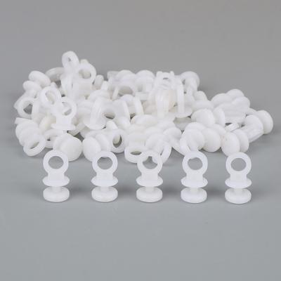 50Pcs Curtain Rail White Modern Style Accessories Plastic Curtain Track Gliders For Home Hanging Curtain Glider Hook Ring Rail