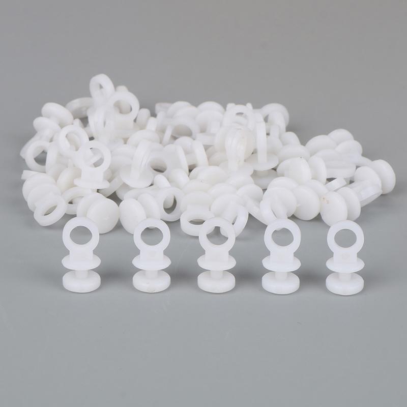 

50 шт. Белые современные аксессуары для карниза, пластиковые глайдеры для штор для дома, крючки-кольца для подвешивания штор, направляющая