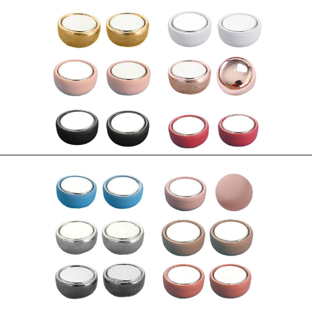 6 Pairs Hijab Fasteners Magnetic Hijab Scarf Clip Magnetic Buttons Hijab Magnet Brooch Collar Clip Cufflinks for Hijab