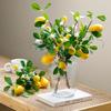 Lifelike Artificial Lemon Branches Fake Lemon Twigs for Home Wedding Party Floral Arrangements Realistic Faux Flowers