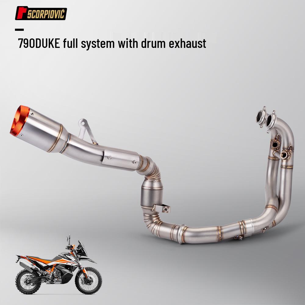 790DUKE Stainless Steel Exhaust Pipe Kit - Debaffled/Baffle Option, Direct Fit