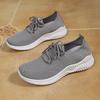 Ladies Flying Woven Mesh Sneakers Breathable Light Soft Sole Lace Up Casual Walking Sports Running Shoes Daily Footwear Suitable