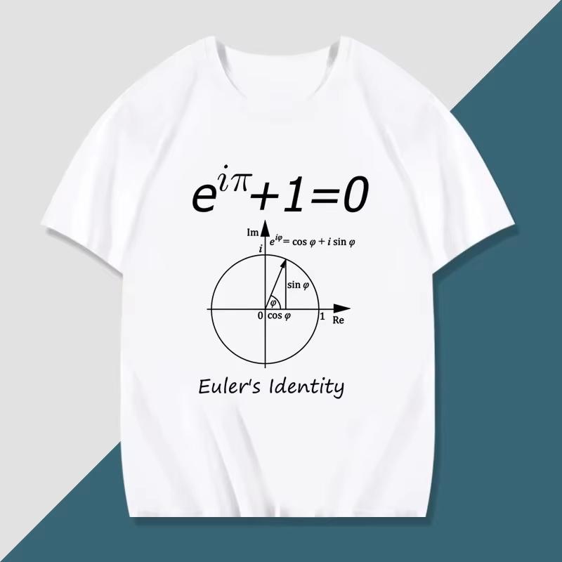 

Summer Women Clothing Physics Chemistry Mathematics Euler Fourier Formula Printed Women T Shirts Top Versatile Men T-shirt 3XL