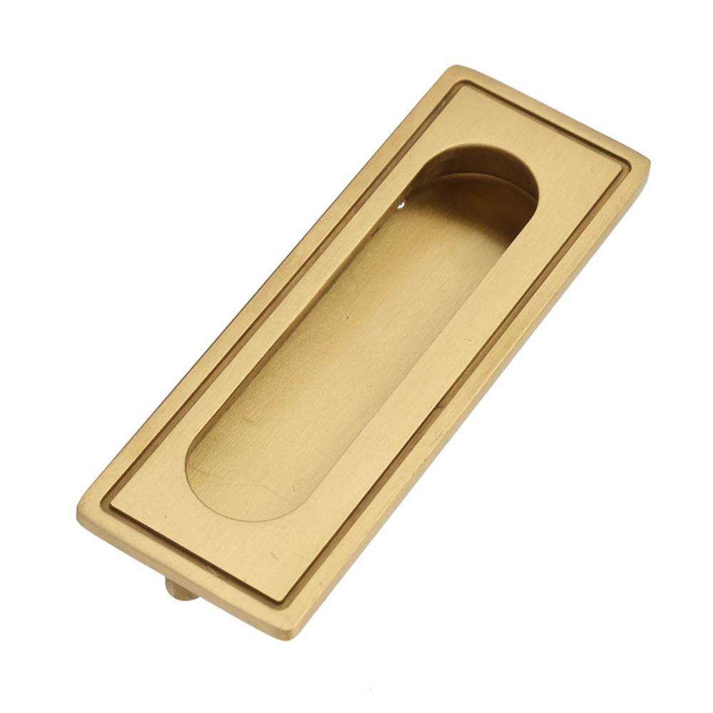 Brass Recessed Handle 105x38x11.5mm With 2 Installation Screws Invisible Finger Pull Flat Finger Pull Design Flush Pull Handle