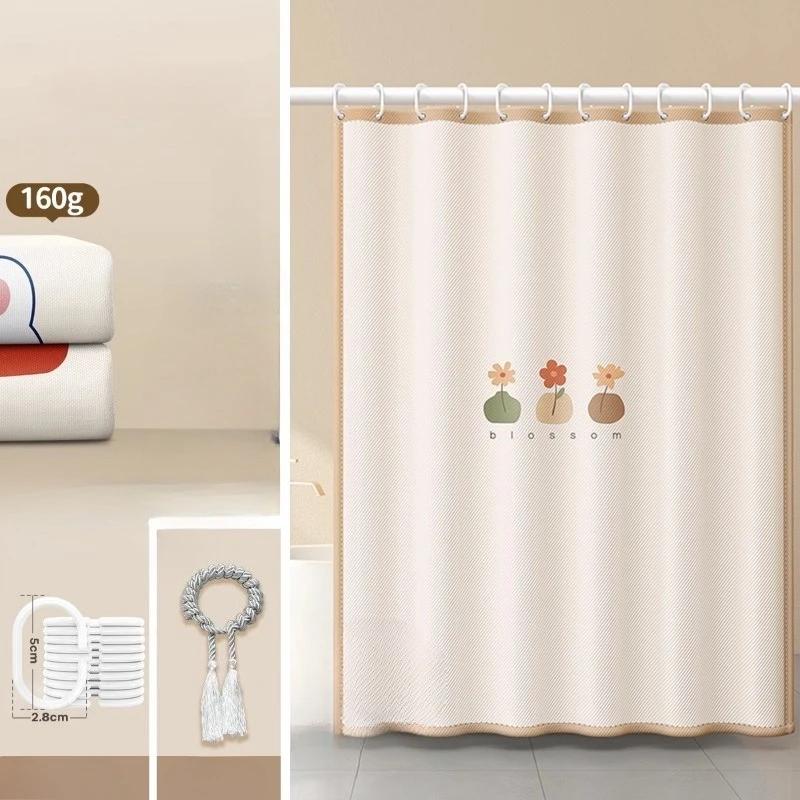 Cartoon Bathroom Curtains for Living Room Home Decor Blackout Curtains Living Room Bedroom Balcony Screen Dustproof