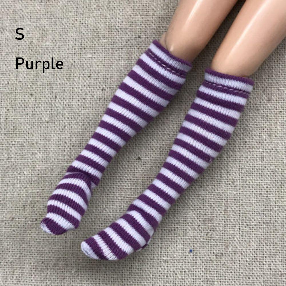 1 Pair Fashion Children  Girl DIY 's Clothes Accessories 1/6  Stockings Christmas Gift Stripe Socks