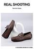 Men’s Trendy Genuine Leather Loafers - Soft Sole Slip-ons, Plus Size Casual Driving Moccasins for Spring & Autumn.
