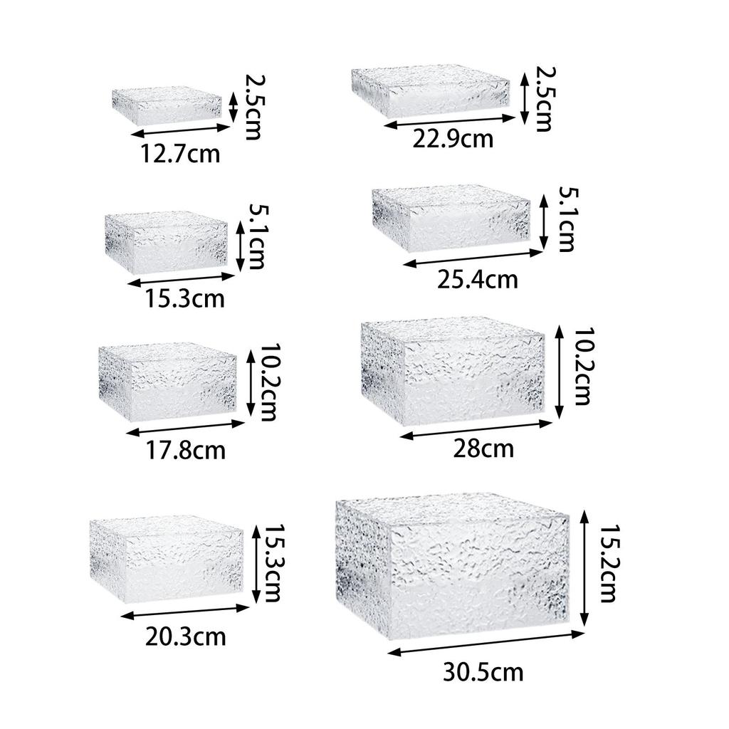 Acrylic Cube Display Box Riser 5 Sided Food Display Stand Buffet Riser for Jewelry Collectibles Cosmetics Collection Cake