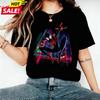 Childrens Tshirt Spider Man Parallel Universe Print Parentchild Outfit Pure Cotton Casual Boys and Girls Tshirt