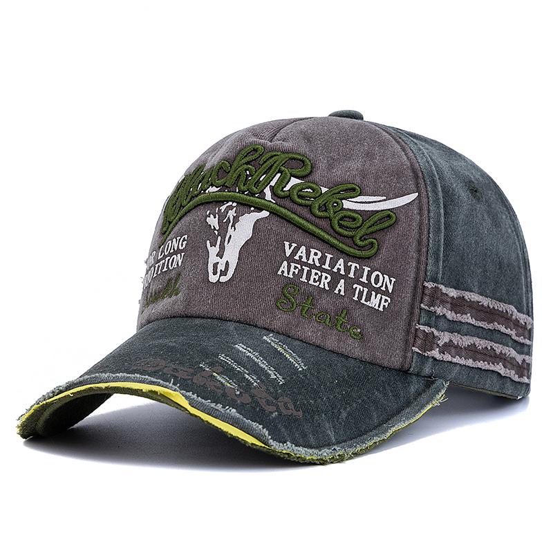 Hot Sale Unisex Premium Washed Vintage Cap Cow Head Pattern Baseball Caps Men Women Outdoor Sports Hats Cap