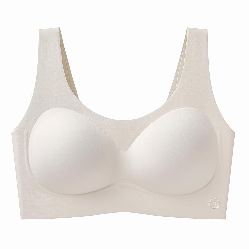 Liquid foundation underwear large size jelly soft support wide shoulder vest light massage fixed cup beautiful back integrated bra