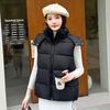 Cotton vest women's autumn and winter removable hat vest short Korean version thermal vest small thickened coat