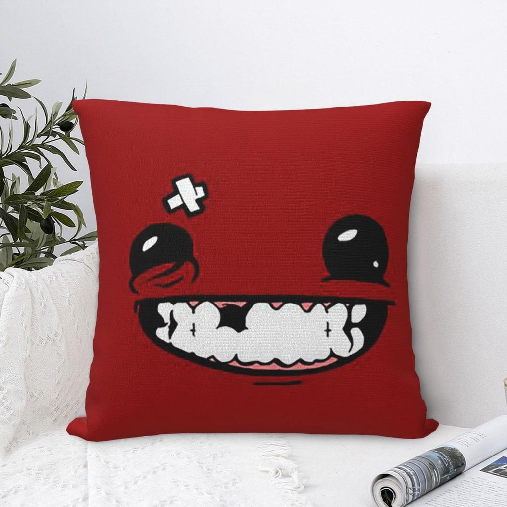 Supermeatboy Logo Super Meat Boy Logo Gioco Cool Caldo Nuovo Fresco Rosso Sexy Sorriso Federa Cuscino Comfort Cuscino da Divano Cuscini