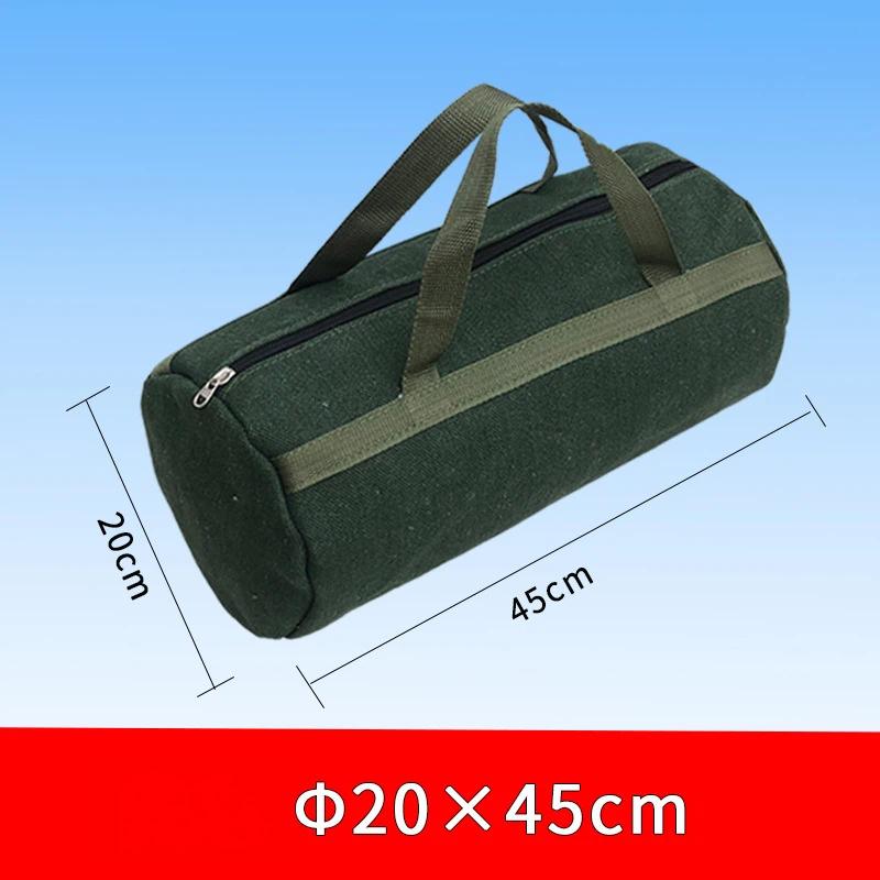 Thick Canvas Tool Storage Bag Portable Wear Resistant Hardware Organizer for Plumbing Repair Job Site Use 1PC