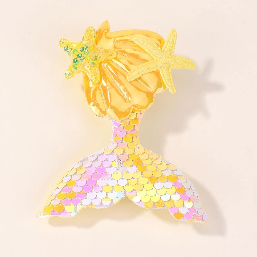 1PC New Mermaid Princess Tail Hairpin for Girls Kids Bangs Decorative Cute Cartoon Children's Baby Headwear Hair Accessories