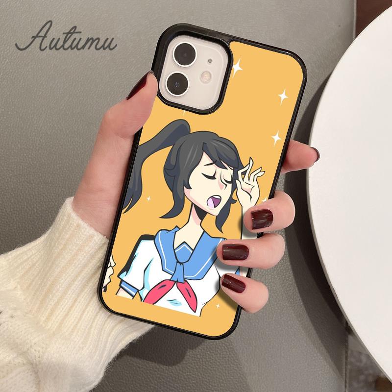 Yandere Chan Ayano Aishi Phone Case for iPhone 11 12 13 14 Pro Max Mini X XR XS SE 2020 6S 7 8 Plus Samsung Galaxy S21 S22 Cover