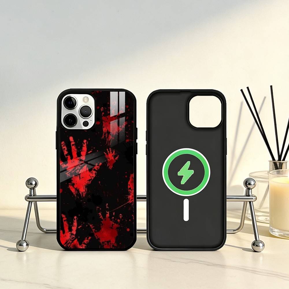 

HALLOWEEN BLOODY SPLATTER Phone Case For iPhone17,16,15,14,13,12,11 Plus,Pro Max Magnetic For Magsafe Wireless Charging iPhone15PRO