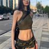 2025 Summer Women’s Low Waist Camouflage Denim Shorts – Versatile, Comfortable, Bodycon Hot Pants