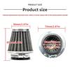 1PC Universal 35-60mm Motorcycle Tapered Air Filter Cleaner Dirt Pit High Air Flow Filter Moto Conical Air Filter Dirt Cleaner