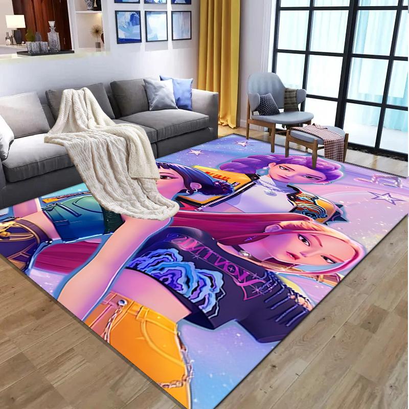 Girl group Pattern Rug, Indoor/Outdoor Mat, for Picnic, Gameroom, Bedroom, Office, Living Room, Home Decor Carpet, Birthday Gift