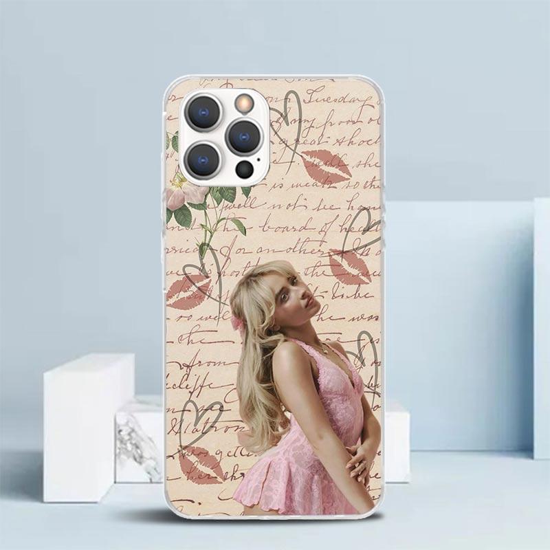 CR66 S-Sabrina C-Carpenter Soft Cover for iPhone 16 17 Air 15 14 Pro Max 16E Phone Case 13 Mini 12 11 7 SE 8 Print Pattern Fit C