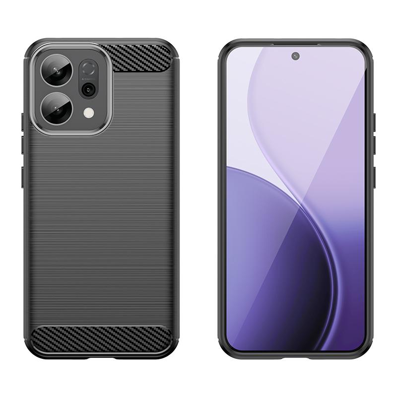 For OPPO Reno14 Case Reno 14 Pro Cover Coque Funda Carbon Fiber Soft Silicone Shockproof Phone Bumper For OPPO Reno 14