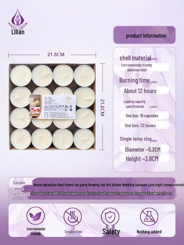 LIEI White Romantic Tealight Candle