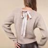 2026 Women's Casual Loose Knit Drop Shoulder Long Sleeve Top 