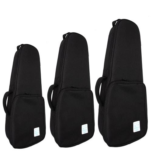 KIWAYA KLC-Con/BK Concert-Size Ukulele Light Case (Compatible with Long Necks, Durable and Lightweight, with Retractable Shoulder Strap)