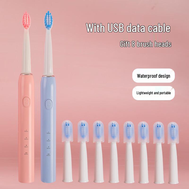 

Brangdy Sonic Electric Toothbrush Duo Set (Blue & Pink) CN plug (adapter included)