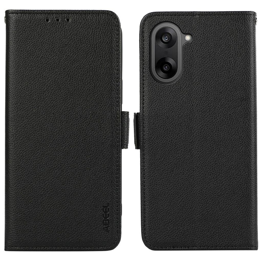 ABEEL Für OnePlus Nord CE5 5G Hülle Leder mit Litschi-Textur RFID-Blockierende Handyhülle