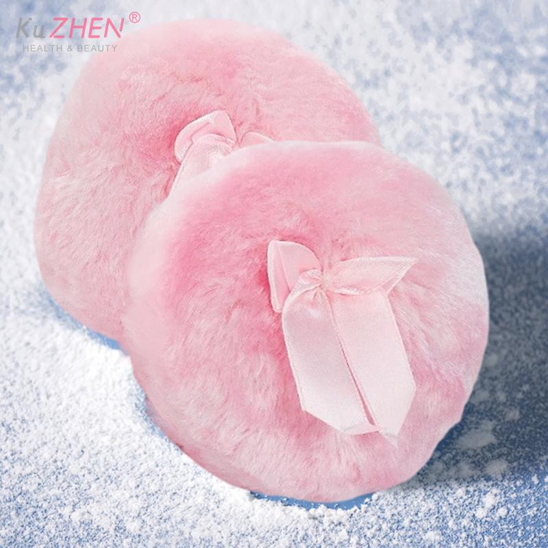 1/4 Stück Plüsch Make-up-Puff Professionell Schleife Rund Kosmetisch Weich Flauschig Puderquaste Niedliche Schleife Schwamm Foundation Make-upBeauty