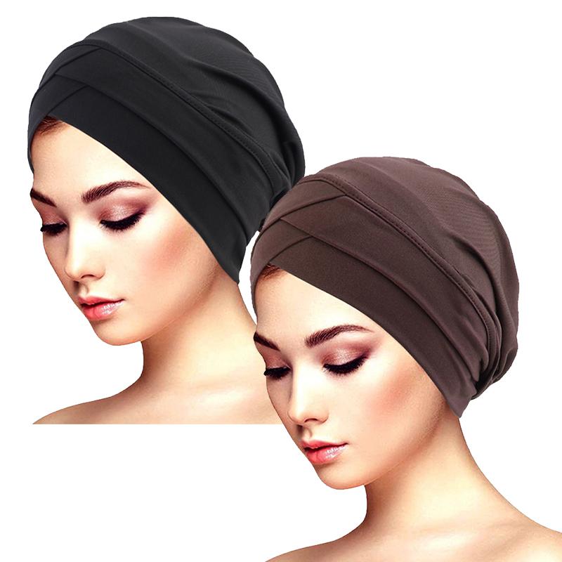 New Women cross muslim hijab inner hat Islamic UnderScarf Arab Wrap Chemo Bandana Muslim Scarf Hijab Bonnet Cap Indian Hat