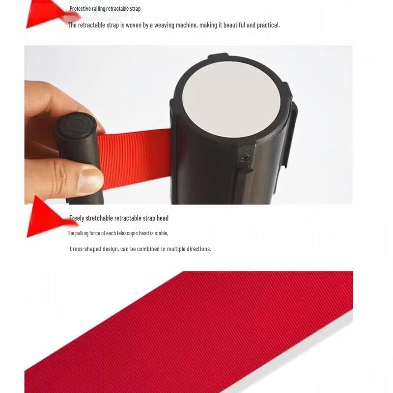 LNGA Retractable Queue Barrier Post CN Plug (adapter Included)