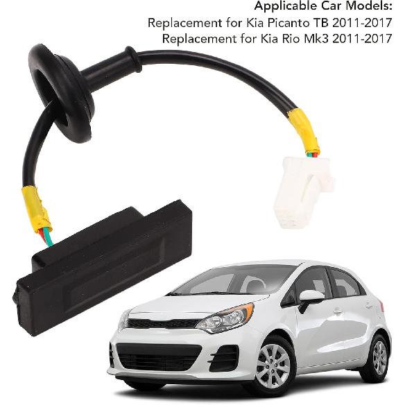 OEM 81260‑1W220, Tailgate Trunk Release Switch Button, Rear Trunk Release Switch Button Replacement for Picanto TB 2011‑2017